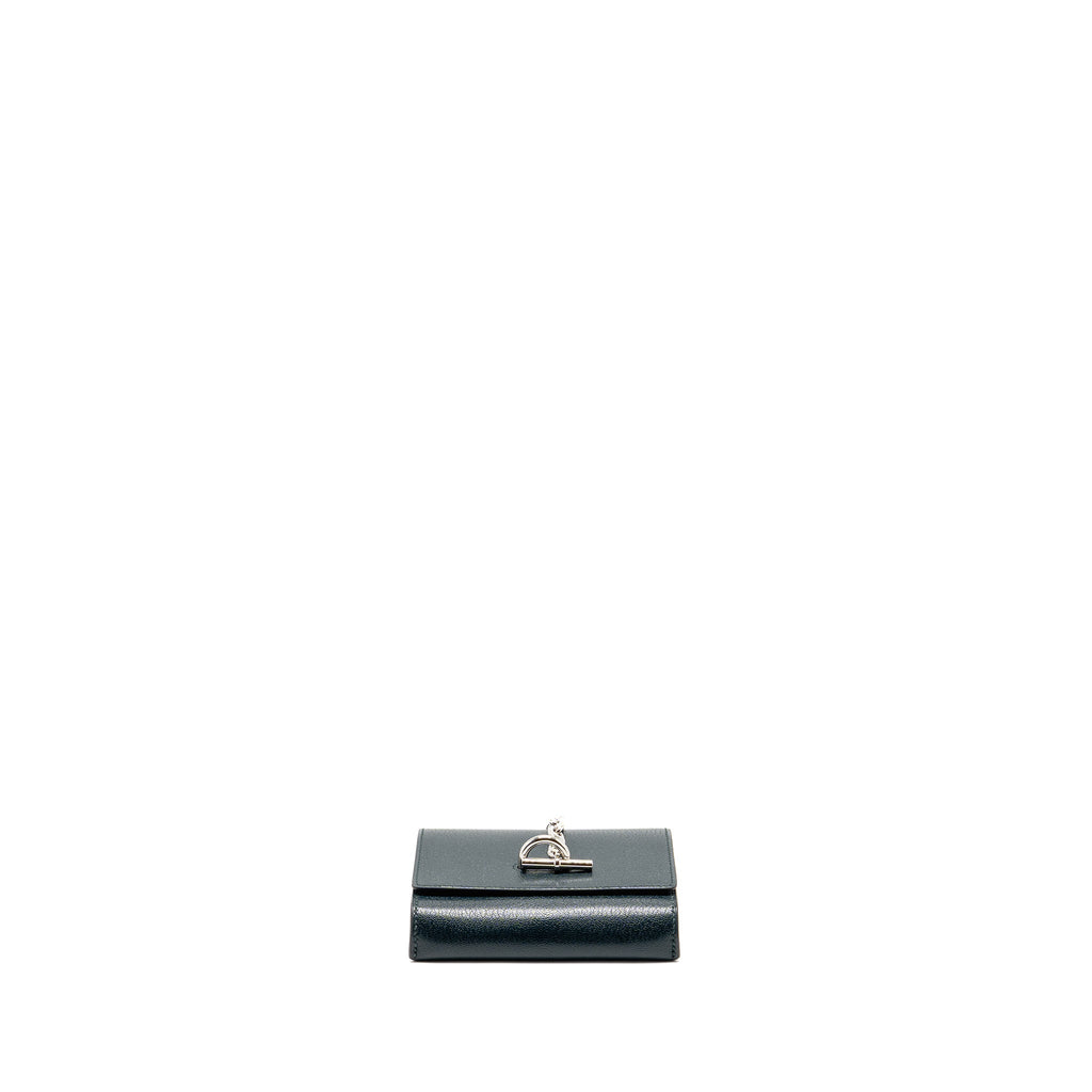 HERMES CHAINE D’ANCRE TO GO WALLET CHEVRE CHAMKILA VERT CYPRES SHW