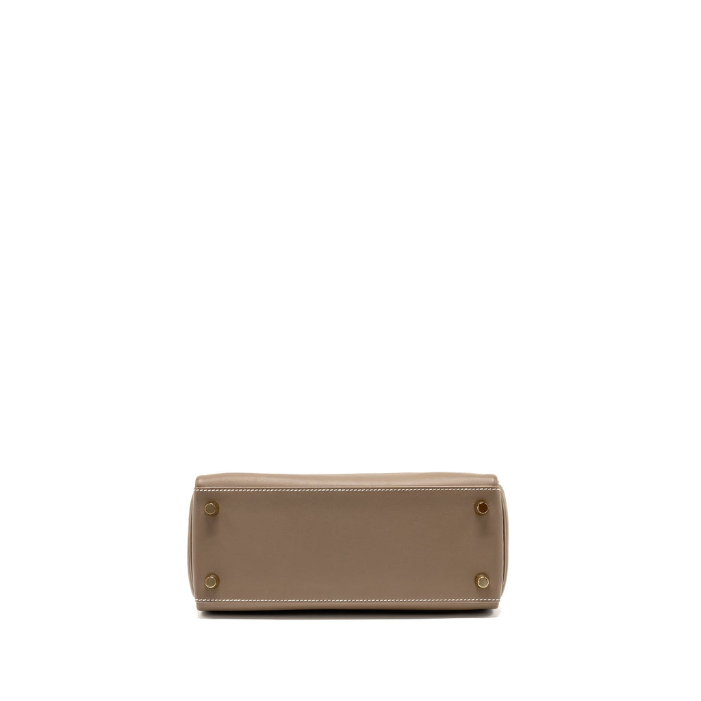 HERMES KELLY 25 SWIFT ETOUPE GHW