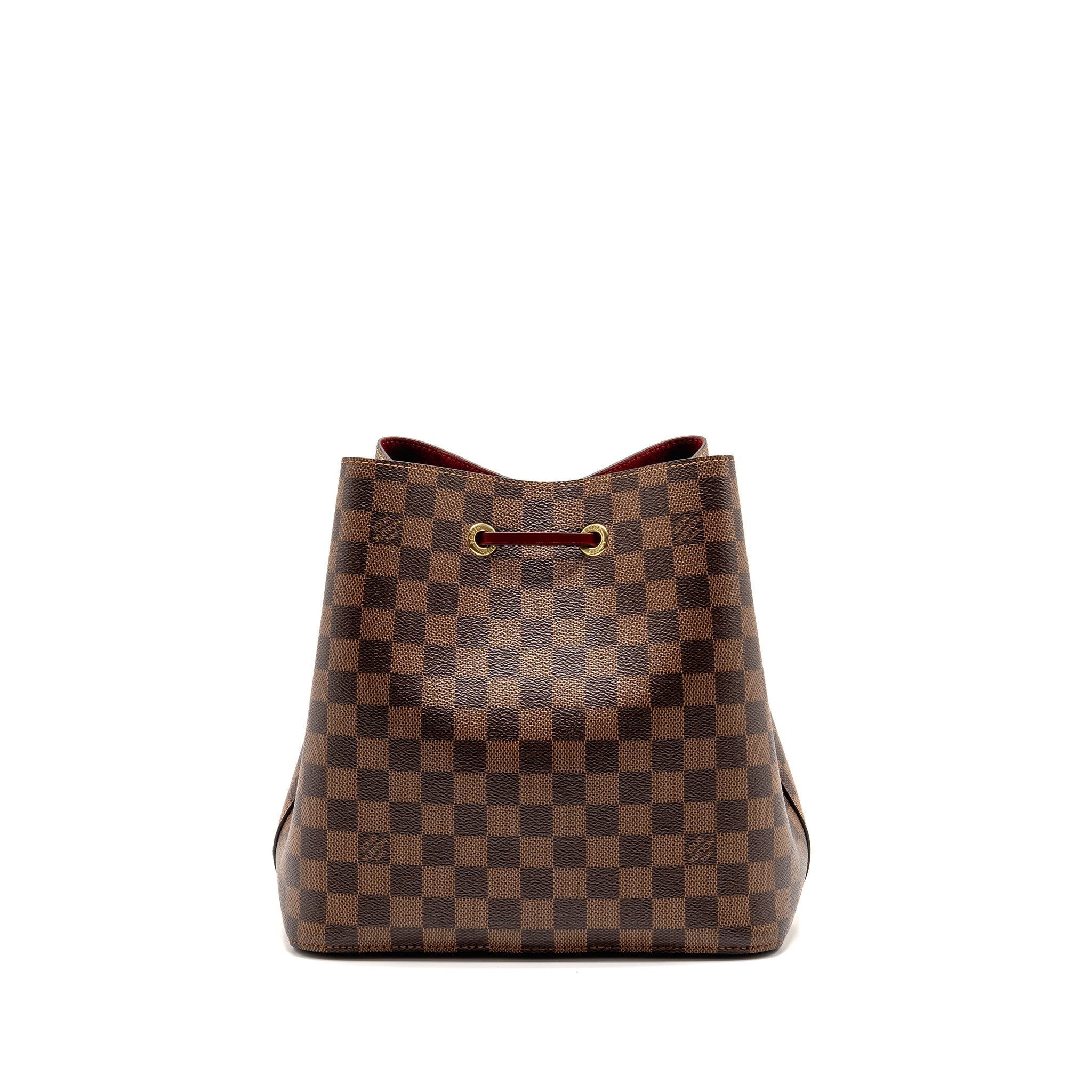 LOUIS VUITTON NEO NOE DAMIER EBENE CANVAS BROWN / BERRY GHW
