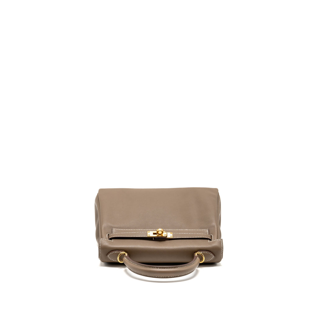 HERMES KELLY 25 SWIFT ETOUPE GHW