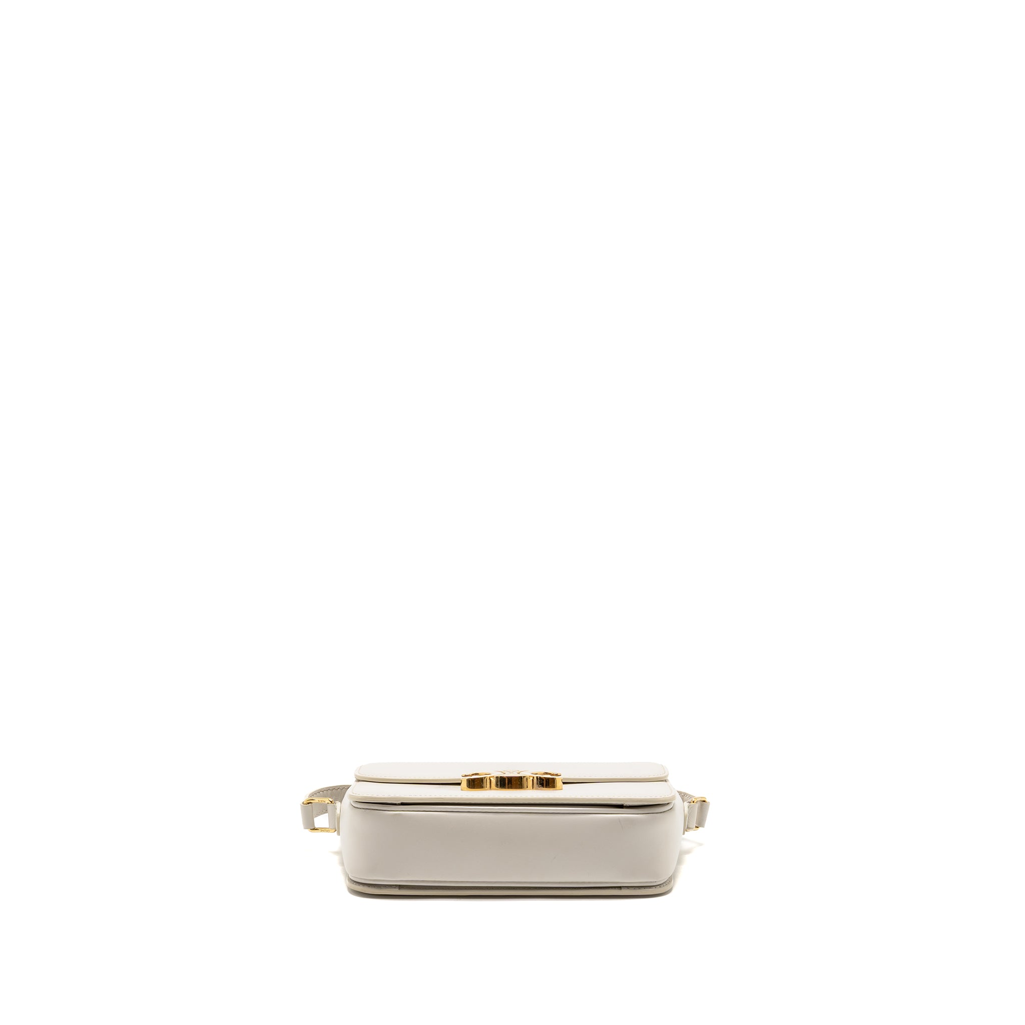 CELINE TEEN TRIOMPHE BAG CALFSKIN WHITE IVORY GHW