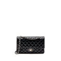 CHANEL MEDIUM CLASSIC DOUBLE FLAP BAG LAMBSKIN BLACK SHW