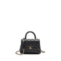 CHANEL MINI COCO HANDLE CAVIAR BLACK LGHW (MICROCHIP)