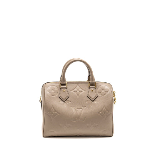 LOUIS VUITTON SPEEDY BANDOULIÈRE 25 EMPREINTE LEATHER TOURTERELLE GHW