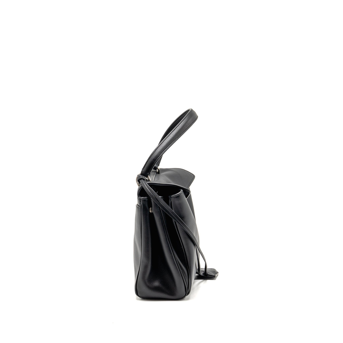 Balenciaga Small Rodeo Handbag Smooth Calfskin Black Ruthenium SHW