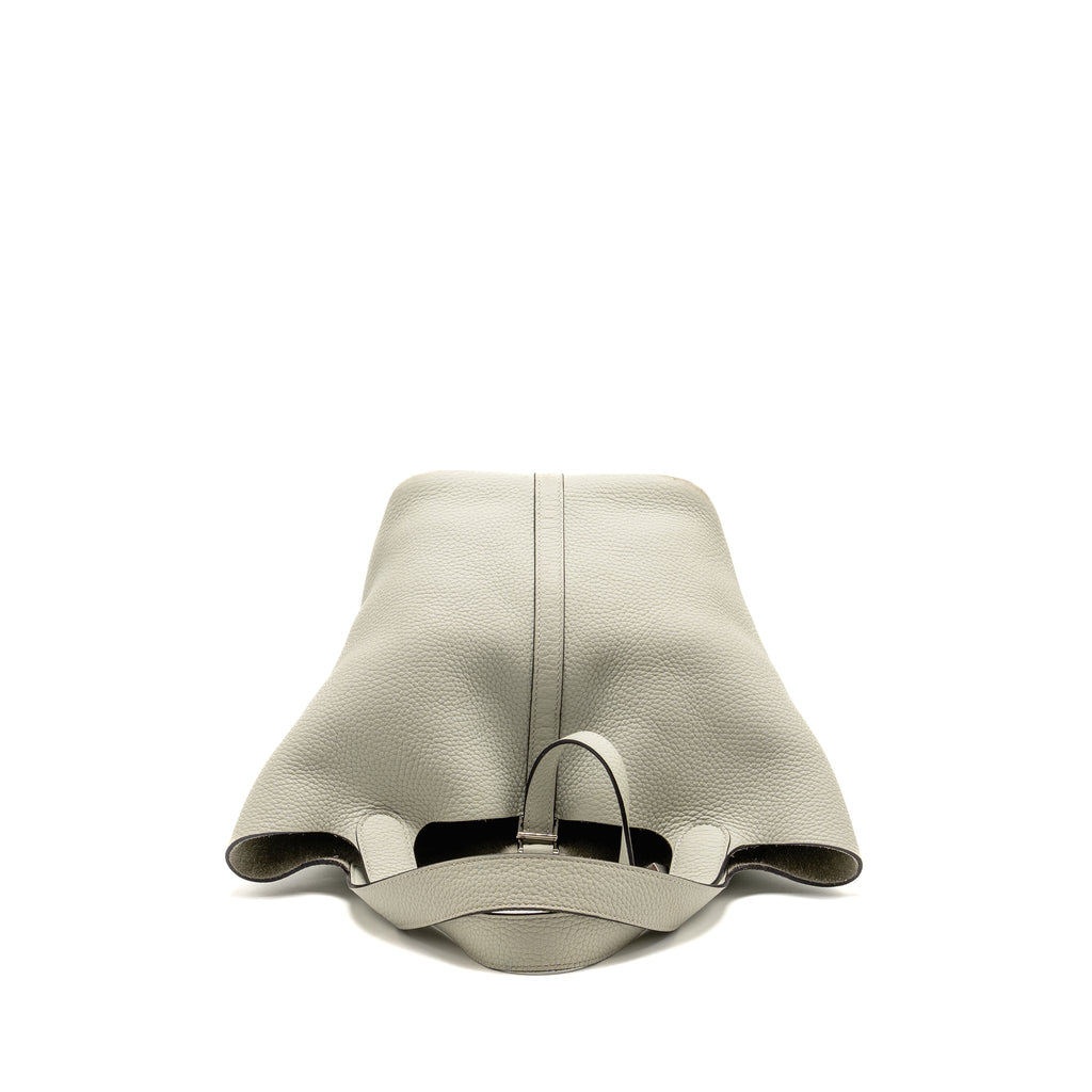 HERMES PICOTIN 22 LOCK BAG CLEMENCE GRIS NEVE SHW