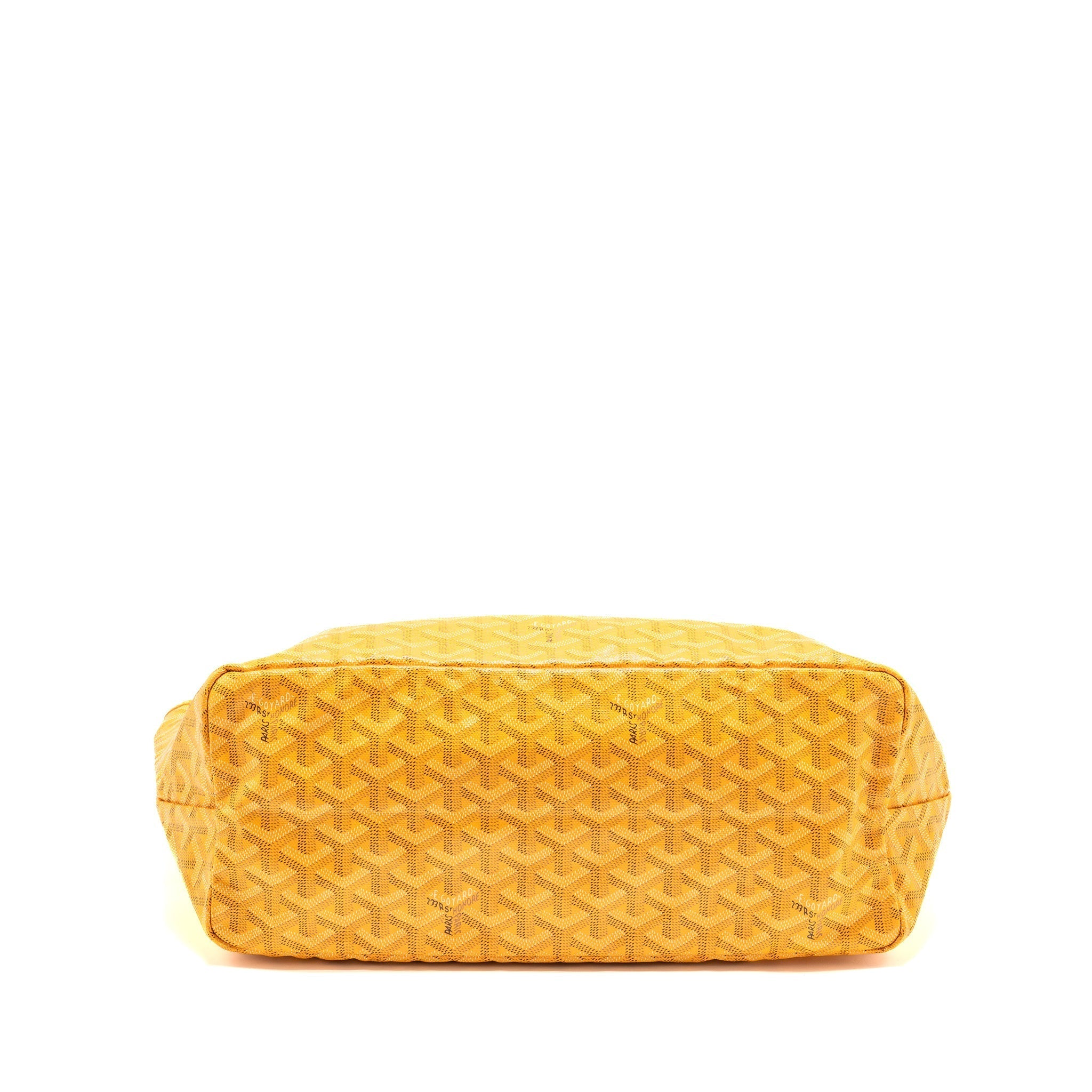 GOYARD SAINT LOUIS PM TOTE BAG GOYARDINE CANVAS YELLOW SHW
