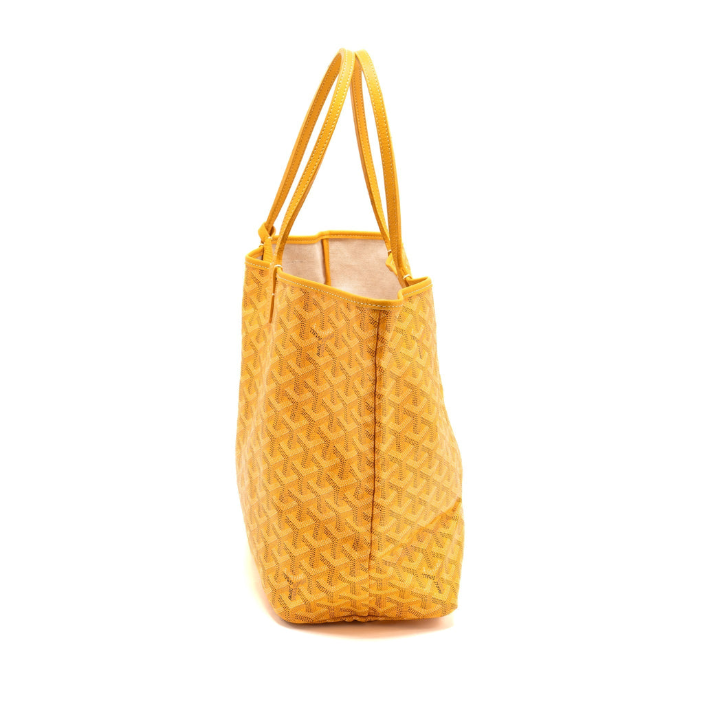 GOYARD SAINT LOUIS PM TOTE BAG GOYARDINE CANVAS YELLOW SHW