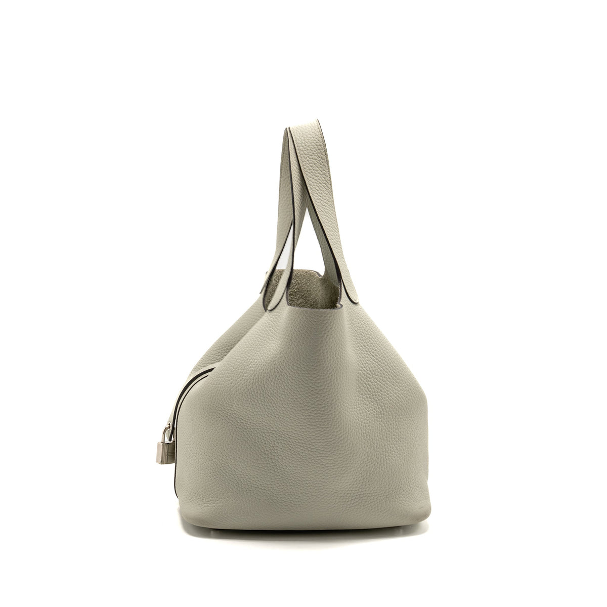 Hermes Picotin 22 lock bag Clemence Gris Neve SHW