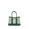 HERMES NEO GARDEN PARTY 23 CANVAS/NEGONDA ECRU/VERT MOYEN SHW