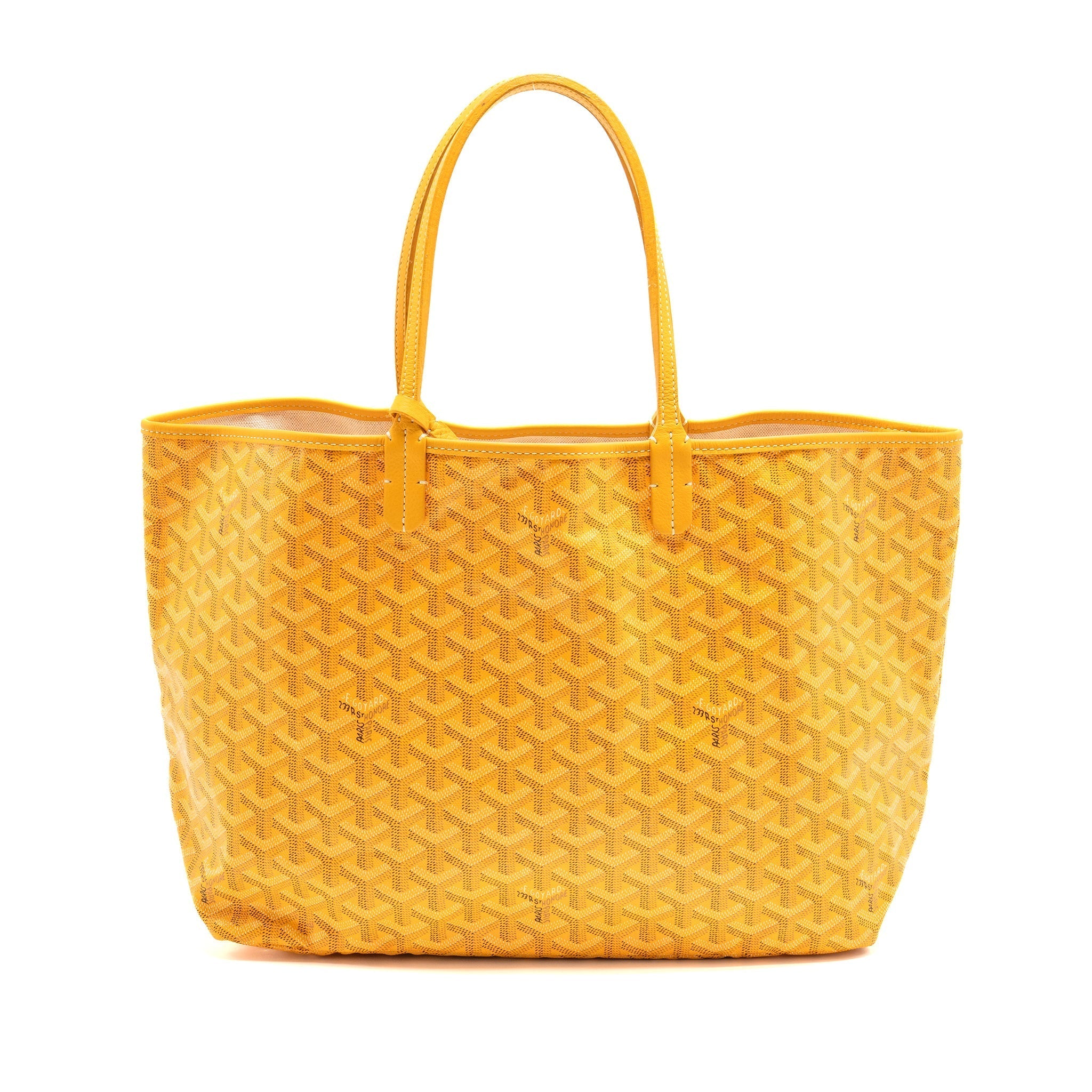 GOYARD SAINT LOUIS PM TOTE BAG GOYARDINE CANVAS YELLOW SHW