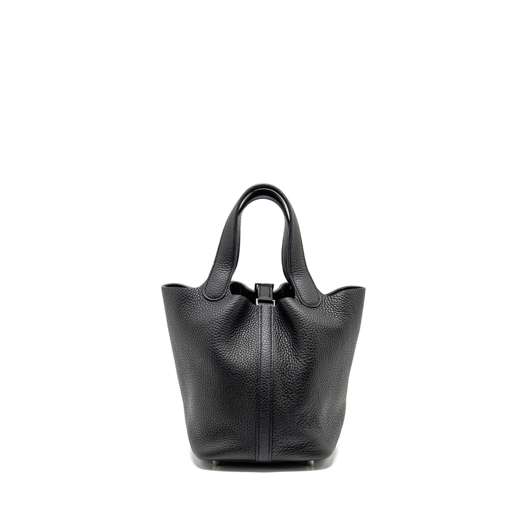 HERMES PICOTIN 18 LOCK BAG CLEMENCE BLACK SHW