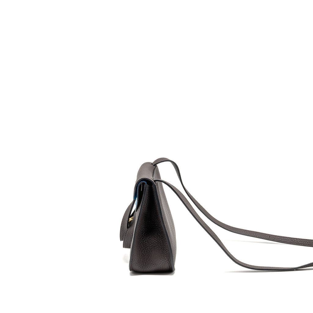 HERMES HALZAN 25 CLEMENCE EBENE/ZANZIBAR BLUE GHW