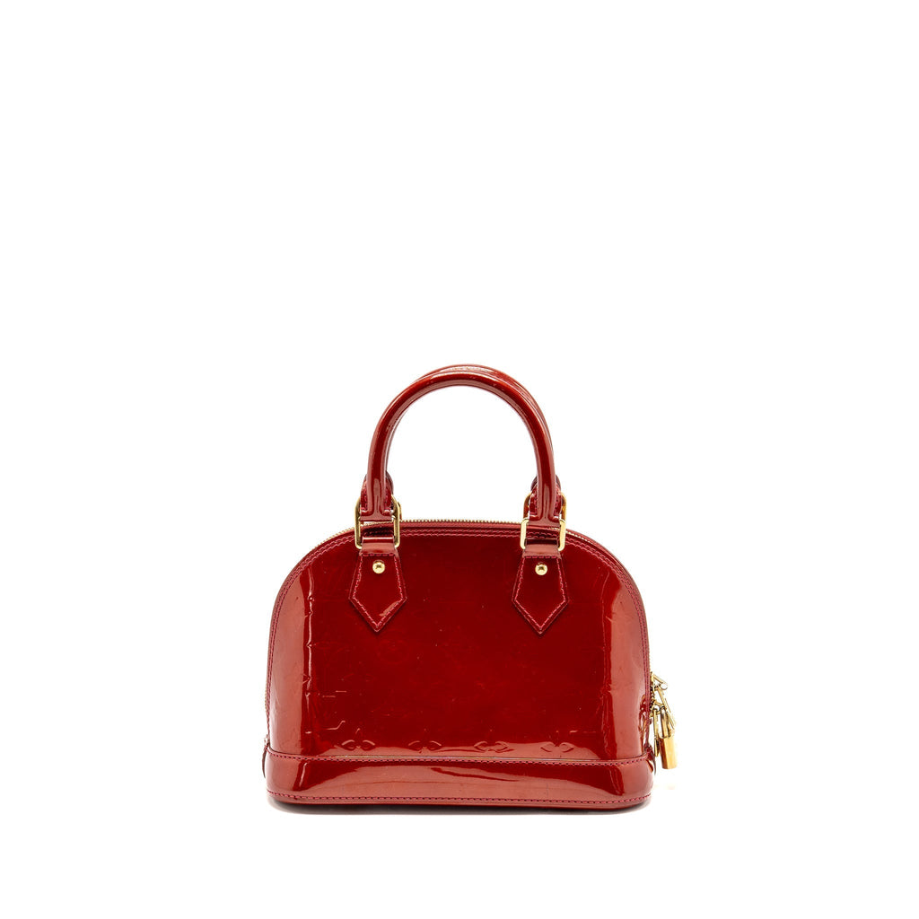 LOUIS VUITTON ALMA BB PATENT LEATHER RED GHW
