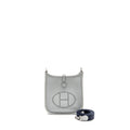 HERMES MINI EVELYNE CLEMENCE BLEU PALE/ BLEU INDIGO SHW