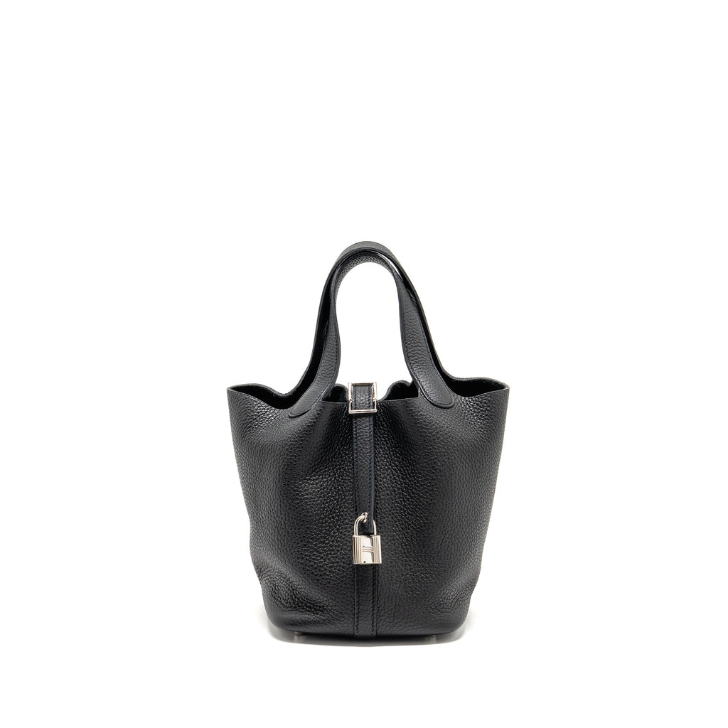 HERMES PICOTIN 18 LOCK BAG CLEMENCE BLACK SHW