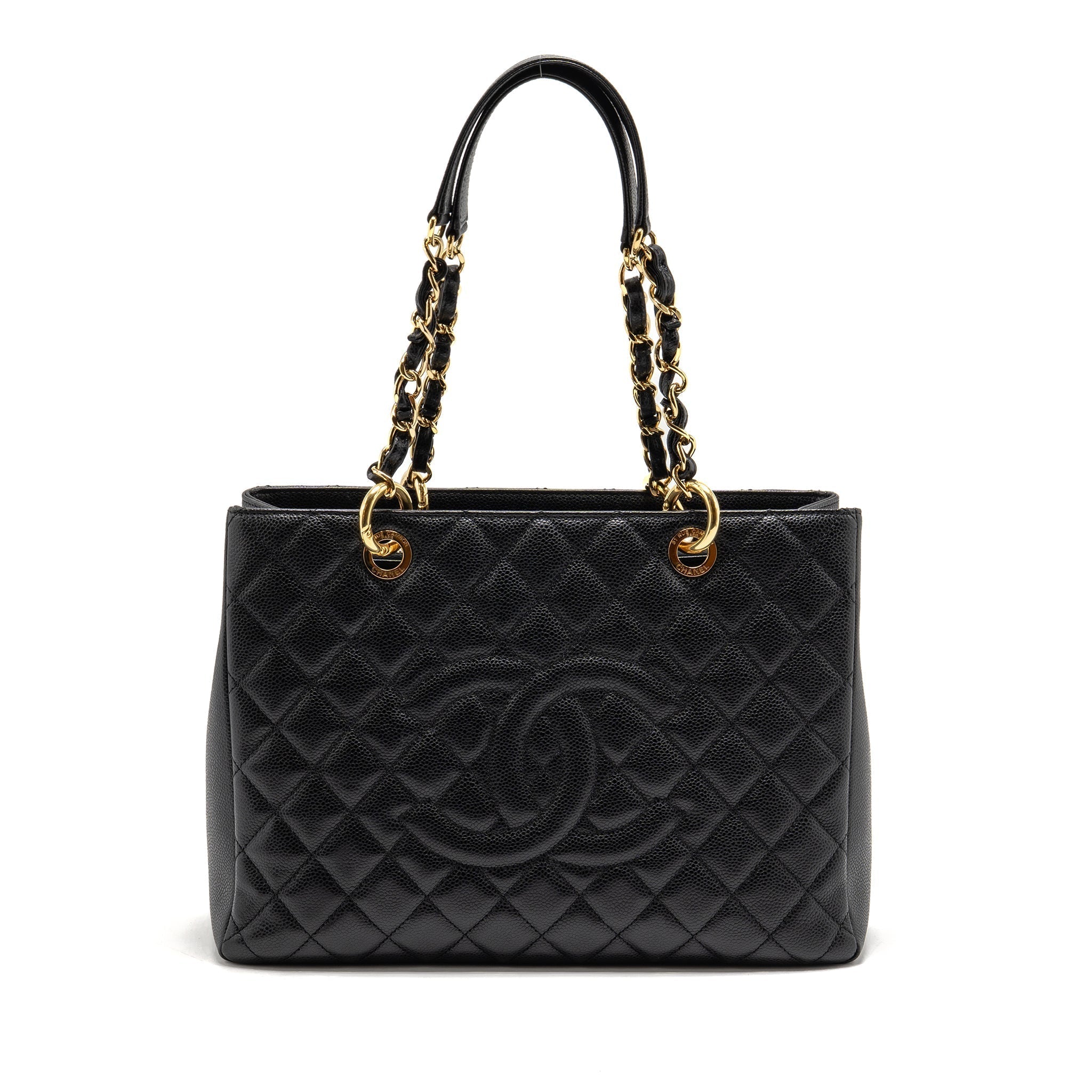 CHANEL GRAND SHOPPING TOTE / GST CAVIAR BLACK GHW