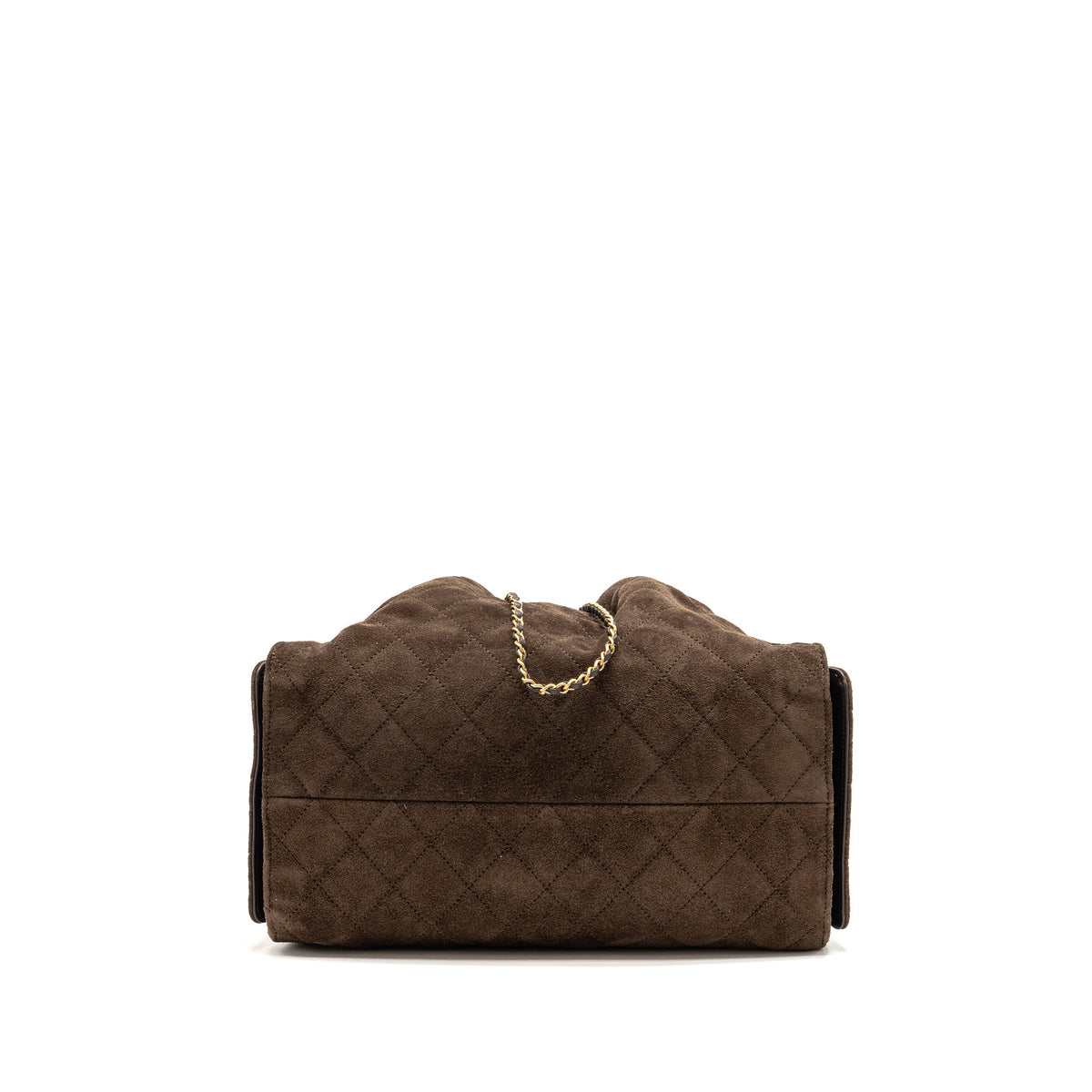 Chanel Medium 25 bag suede leather brown GHW (microchip)