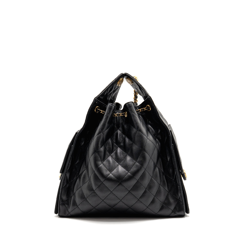 Chanel Medium 25 Bag Caviar Black GHW (Microchip)