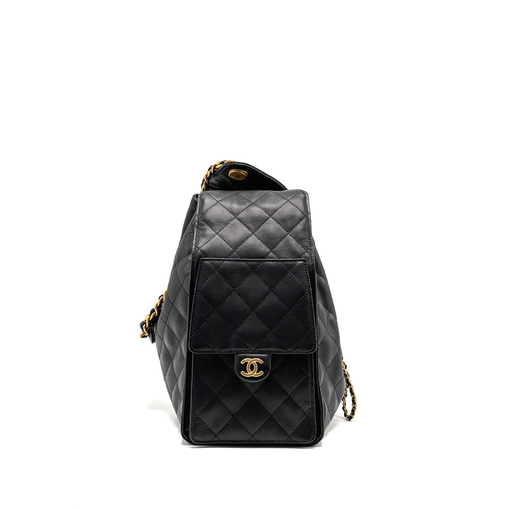 Chanel Medium 25 Bag Caviar Black GHW (Microchip)