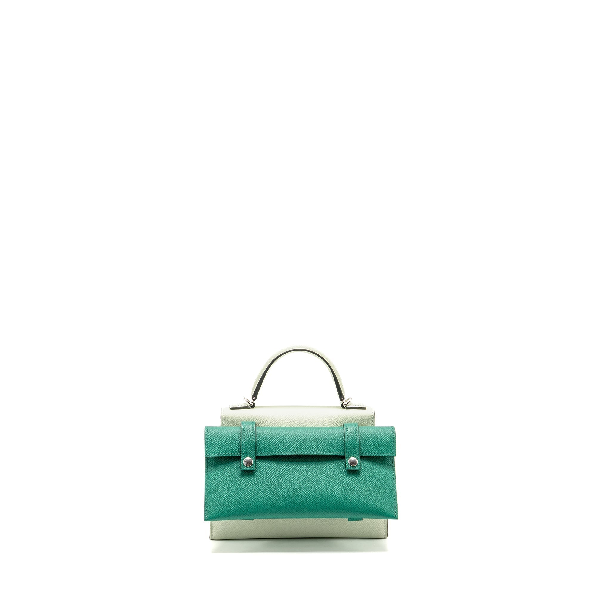 HERMES KELLYDOLE / KELLY DOLE PICTO EPSOM VERT FIZZ/ NATA/ ROSE TEXAS / VERT JADE SHW