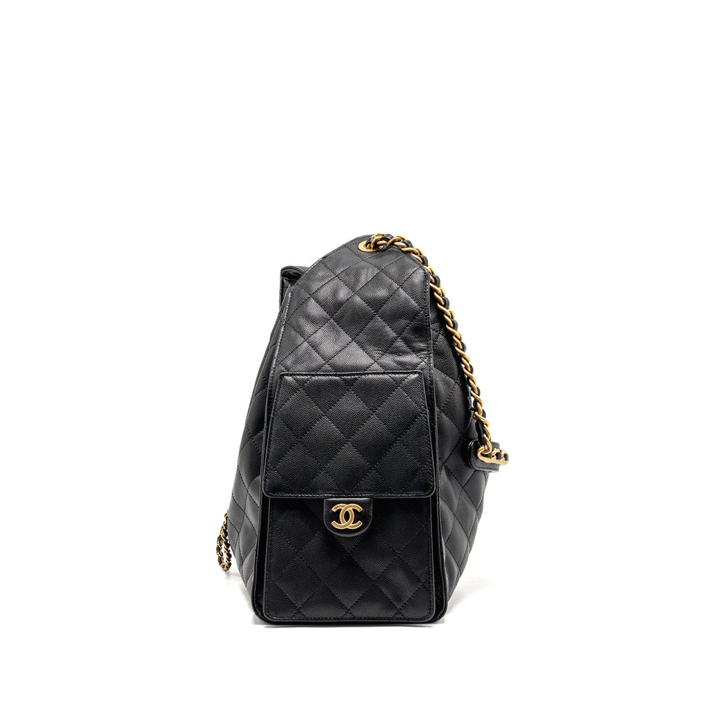 Chanel Medium 25 Bag Caviar Black GHW (Microchip)