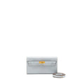 Hermes Classic Kelly to Go Epsom Blue Brume GHW