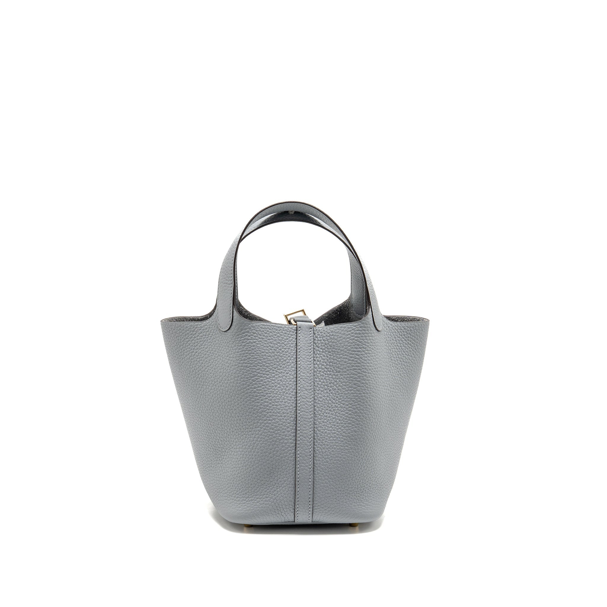 HERMES PICOTIN 18 LOCK BAG CLEMENCE GRIS PANTIN LGHW
