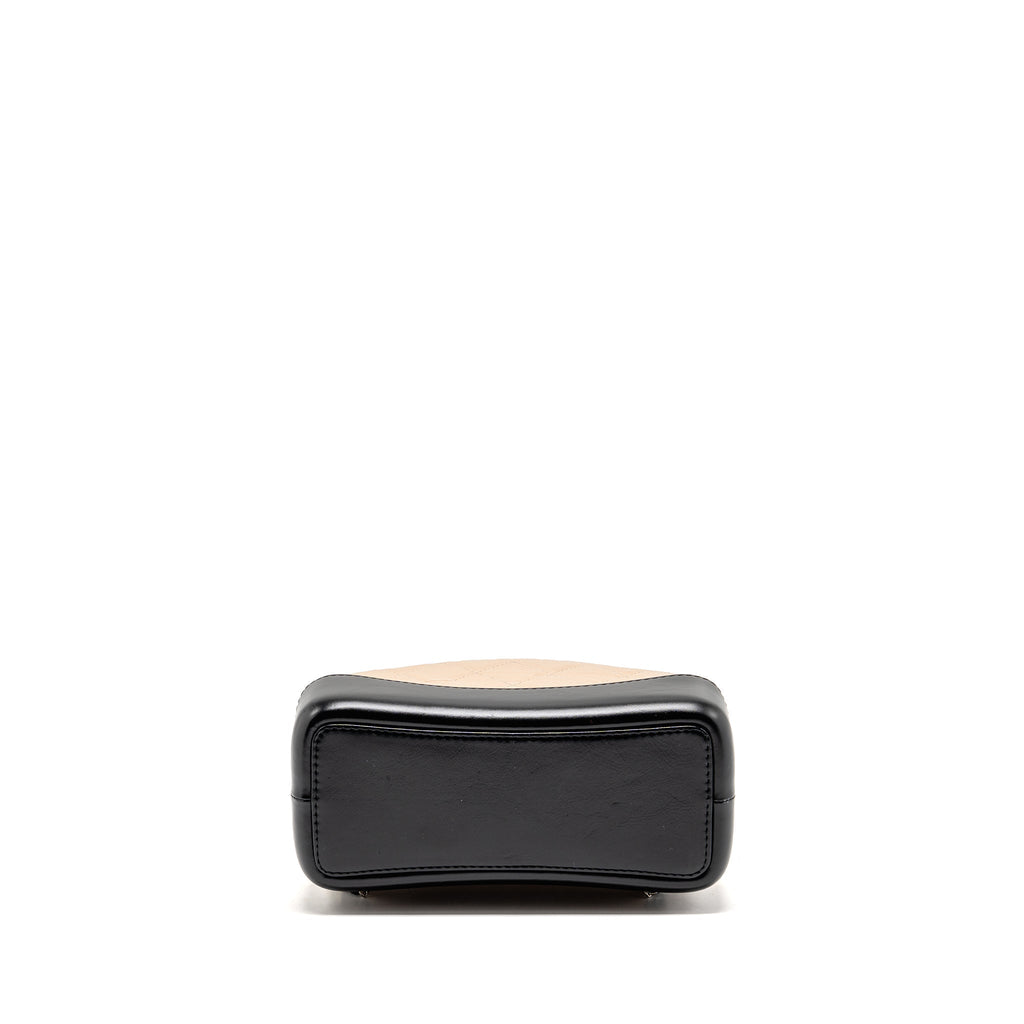 CHANEL SMALL GABRIELLE BACKPACK AGED CALFSKIN BEIGE/ BLACK MULTICOLOUR HARDWARE