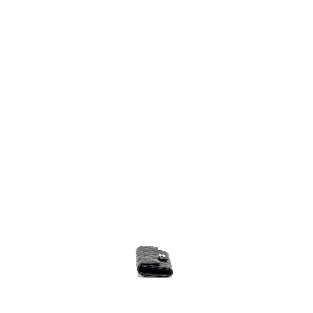 CHANEL CLASSIC FLAP CARD HOLDER CAVIAR BLACK GHW (MICROCHIP)