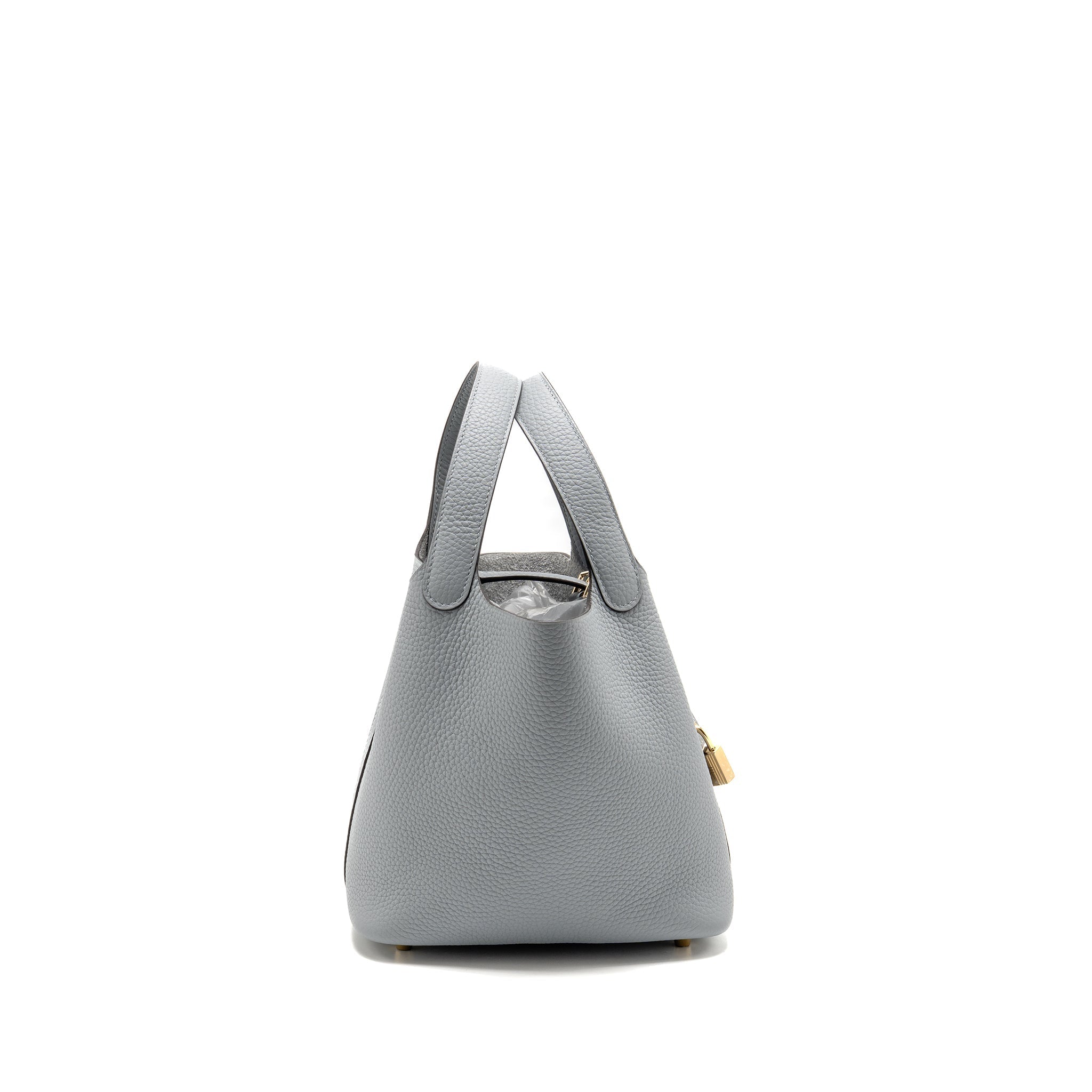HERMES PICOTIN 18 LOCK BAG CLEMENCE GRIS PANTIN LGHW