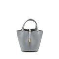 HERMES PICOTIN 18 LOCK BAG CLEMENCE GRIS PANTIN LGHW