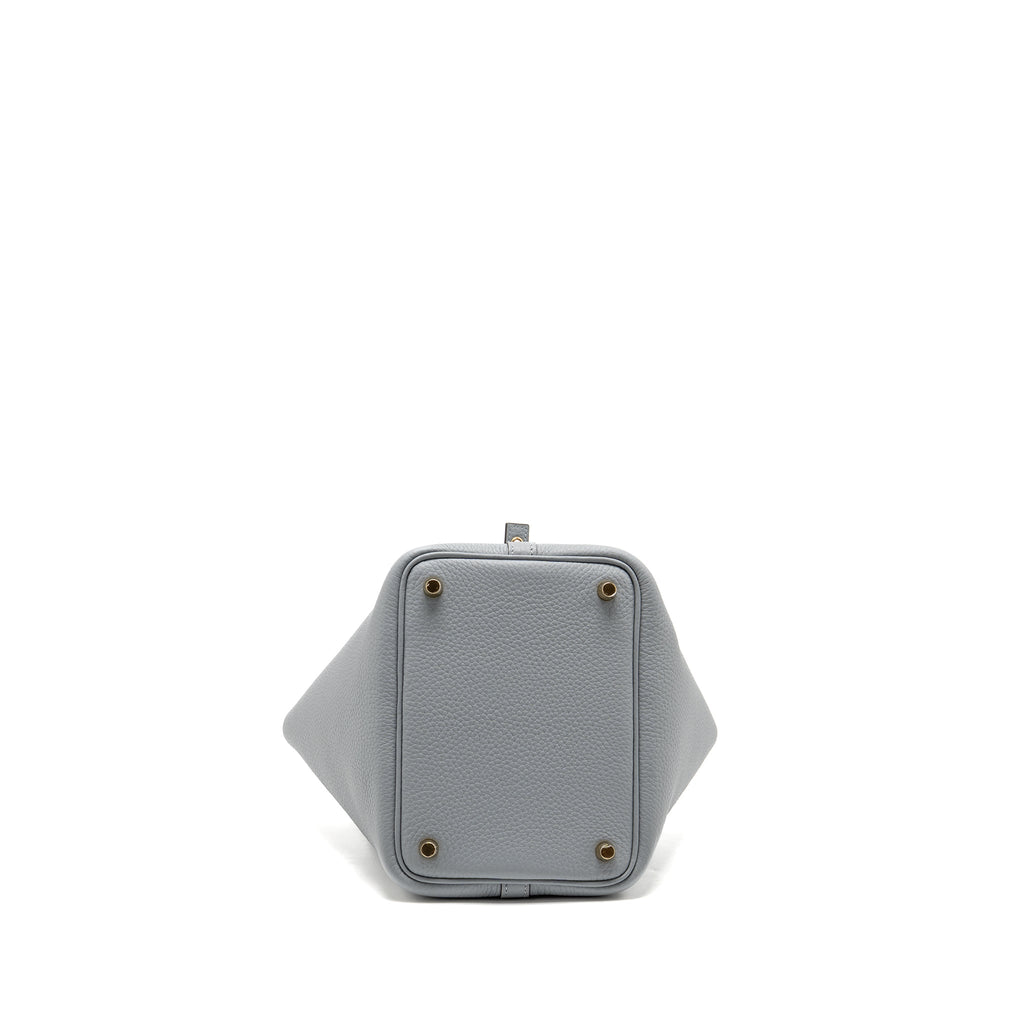 HERMES PICOTIN 18 LOCK BAG CLEMENCE GRIS PANTIN LGHW