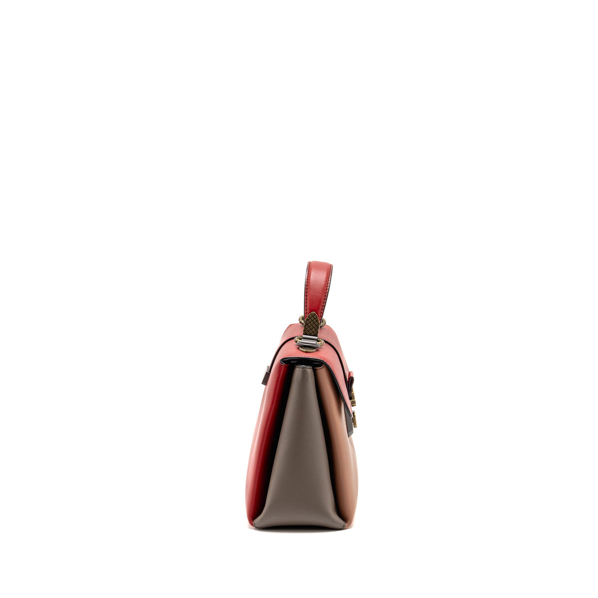 Bottega Veneta Top Handle Piazaa Bag Smooth Leather Multicolour with Multicolour Hardware