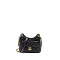 CHANEL SMALL HOBO CROSSBODY BAG CAVIAR BLACK GHW (MICROCHIP)