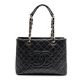 CHANEL GRAND SHOPPING TOTE CAVIAR BLACK SHW