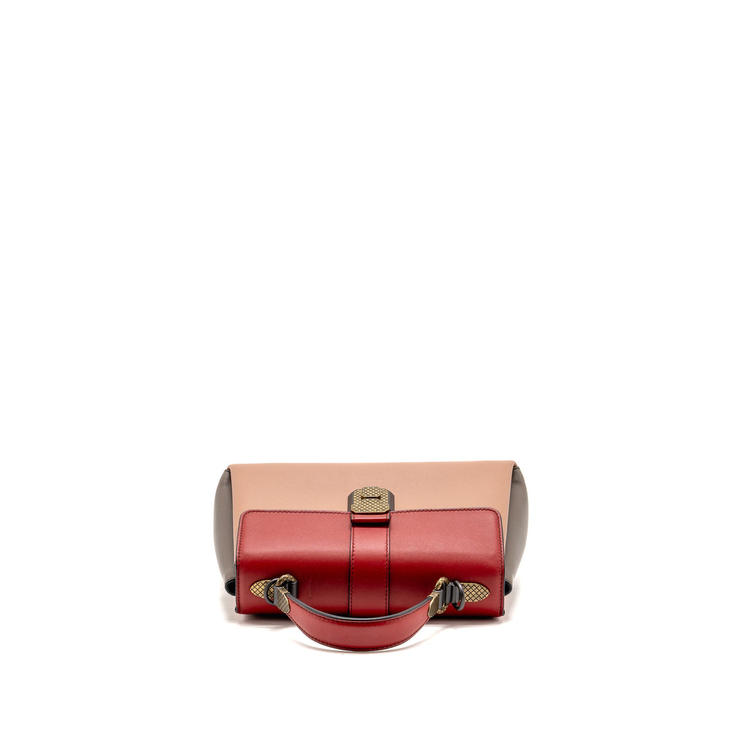 Bottega Veneta Top Handle Piazaa Bag Smooth Leather Multicolour with Multicolour Hardware