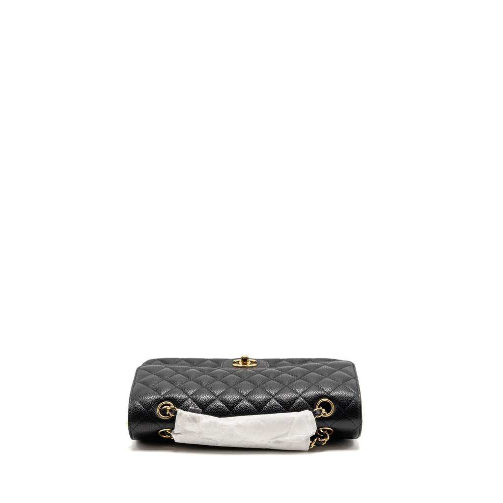 CHANEL MEDIUM CLASSIC DOUBLE FLAP BAG CAVIAR BLACK GHW