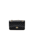 CHANEL MEDIUM CLASSIC DOUBLE FLAP BAG CAVIAR BLACK GHW