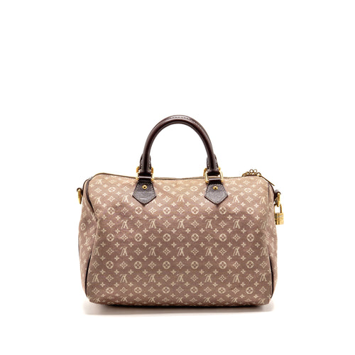 Louis Vuitton Speedy 30 Bandouliere Sepia Monogram Idylle Burgundy GHW