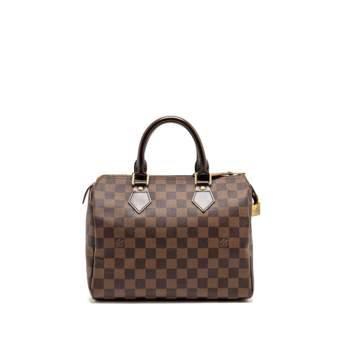LOUIS VUITTON SPEEDY 25 DAMIER EBENE CANVAS GHW