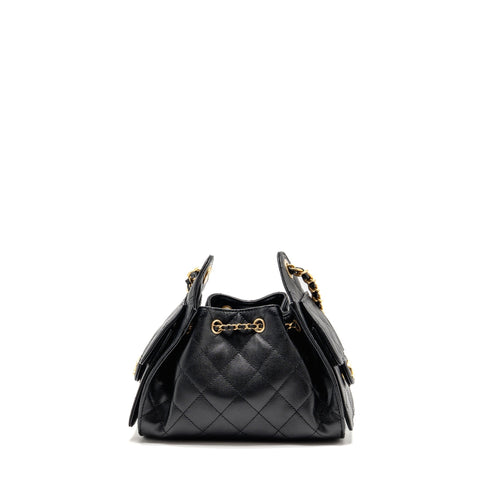 CHANEL MINI 25 BAG CAVIAR BLACK GHW (MICROCHIP)