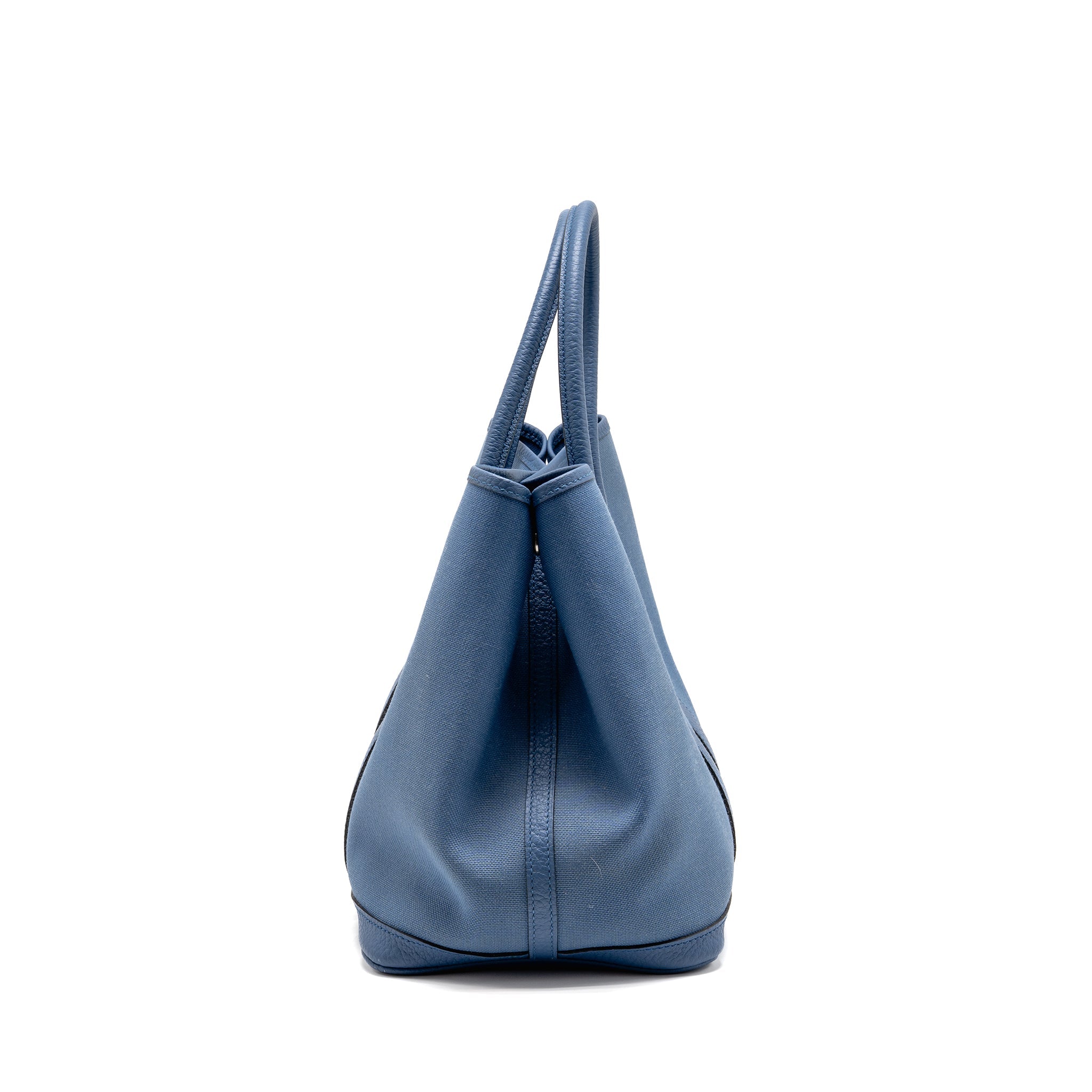HERMES GARDEN PARTY 36 CANVAS/NEGONDA BLUE AGATE SHW