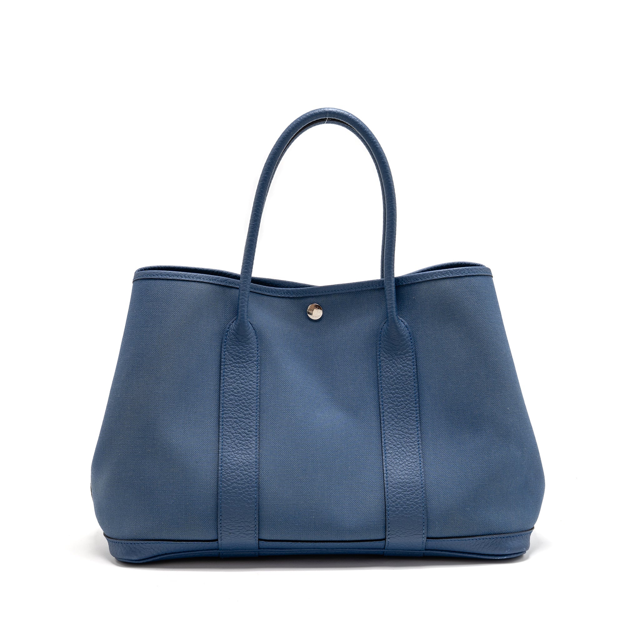 HERMES GARDEN PARTY 36 CANVAS/NEGONDA BLUE AGATE SHW