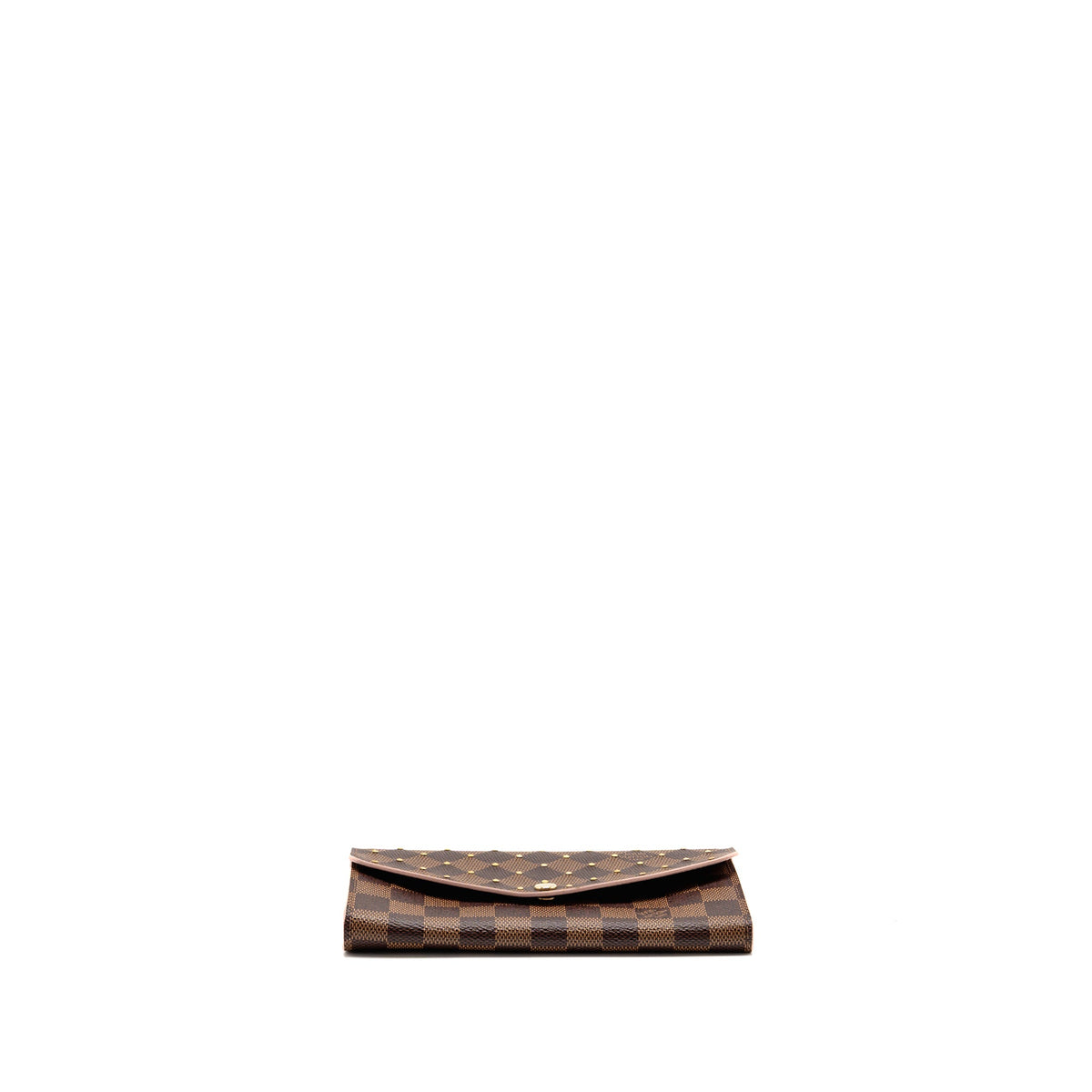 Louis Vuitton Sarah Portefeuille Long Wallet Damier Ebene Canvas Pink GHW