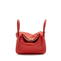 HERMES LINDY 26 CLEMENCE ROUGE CASAQUE GHW