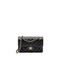 CHANEL SMALL CLASSIC DOUBLE FLAP BAG CAVIAR BLACK GHW (MICROCHIP)