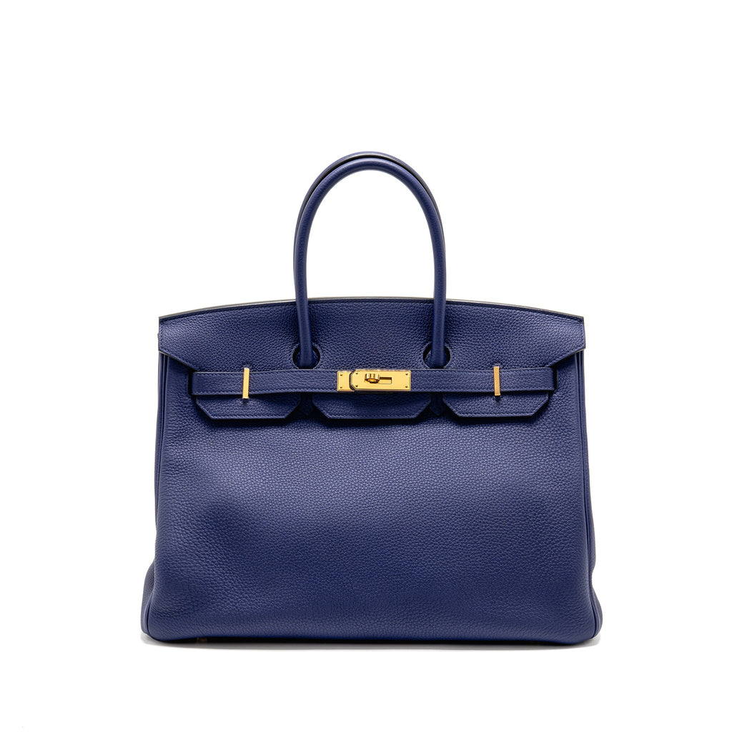 Hermes Birkin 35 Togo Blue GHW