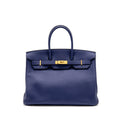 Hermes Birkin 35 Togo Blue GHW