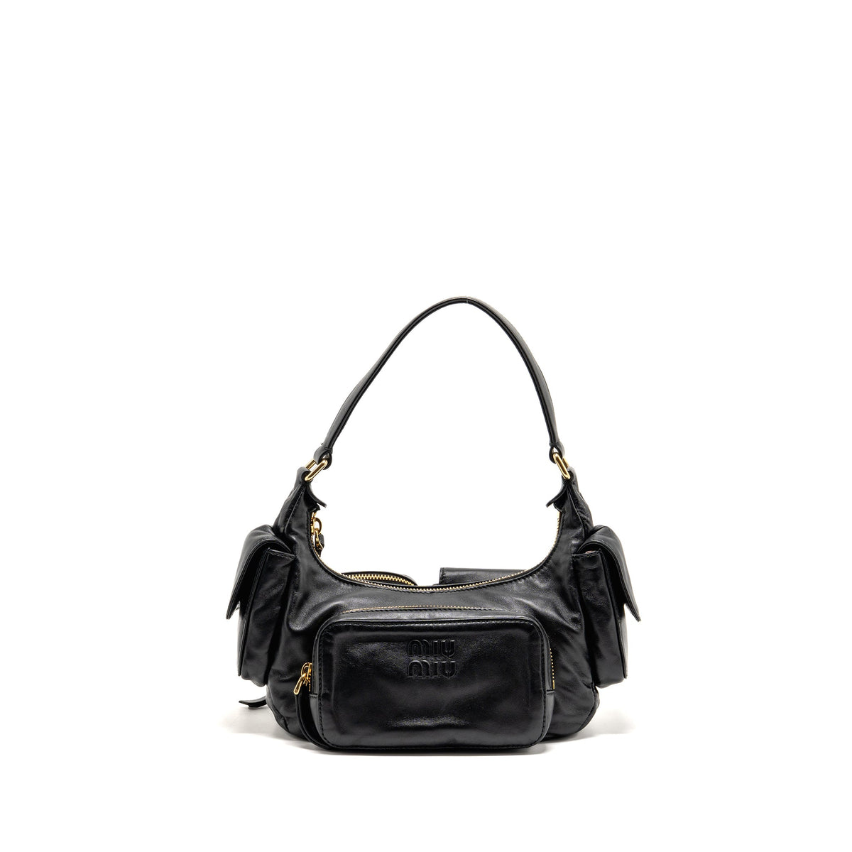 Miu Miu multi pocket bag Nappa lambskin black GHW
